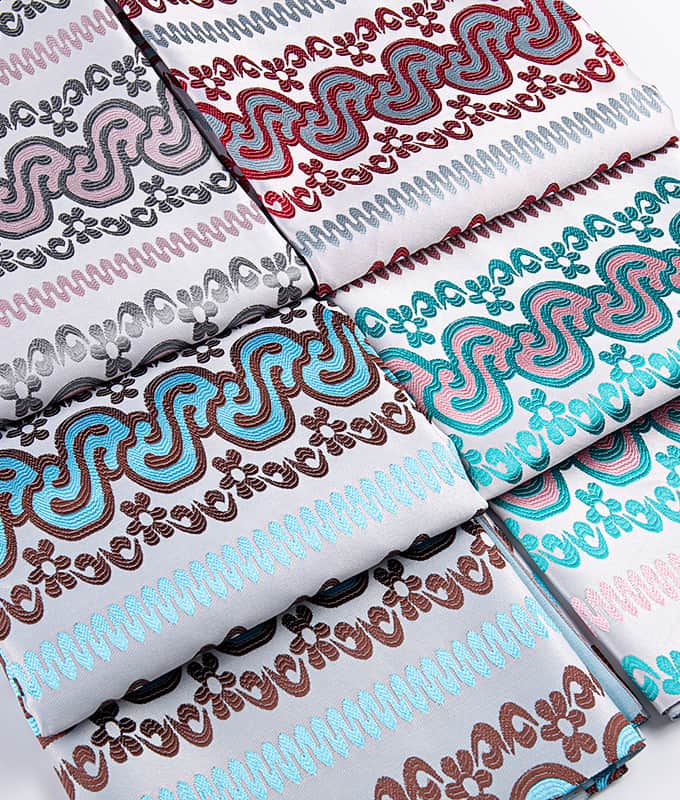Fabrik Jacquard Poliester Bertekstur 3D Bertekstur S untuk Sarung